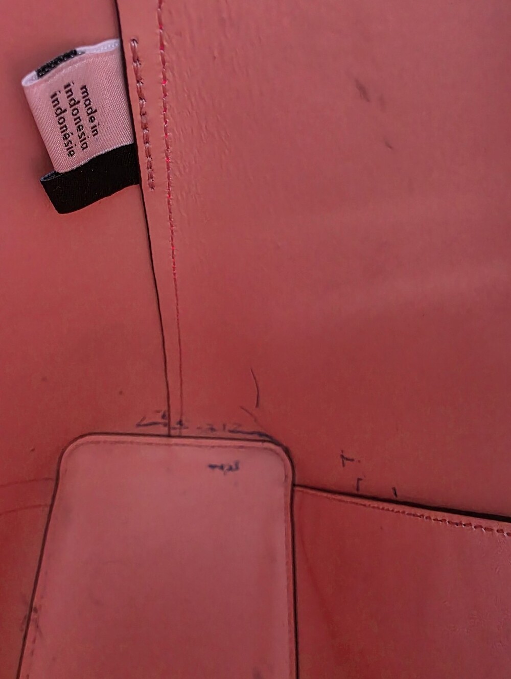 kate spade Bright Orange Pebbled Leather Tote with Shoulder Straps - Picture 10 of 12